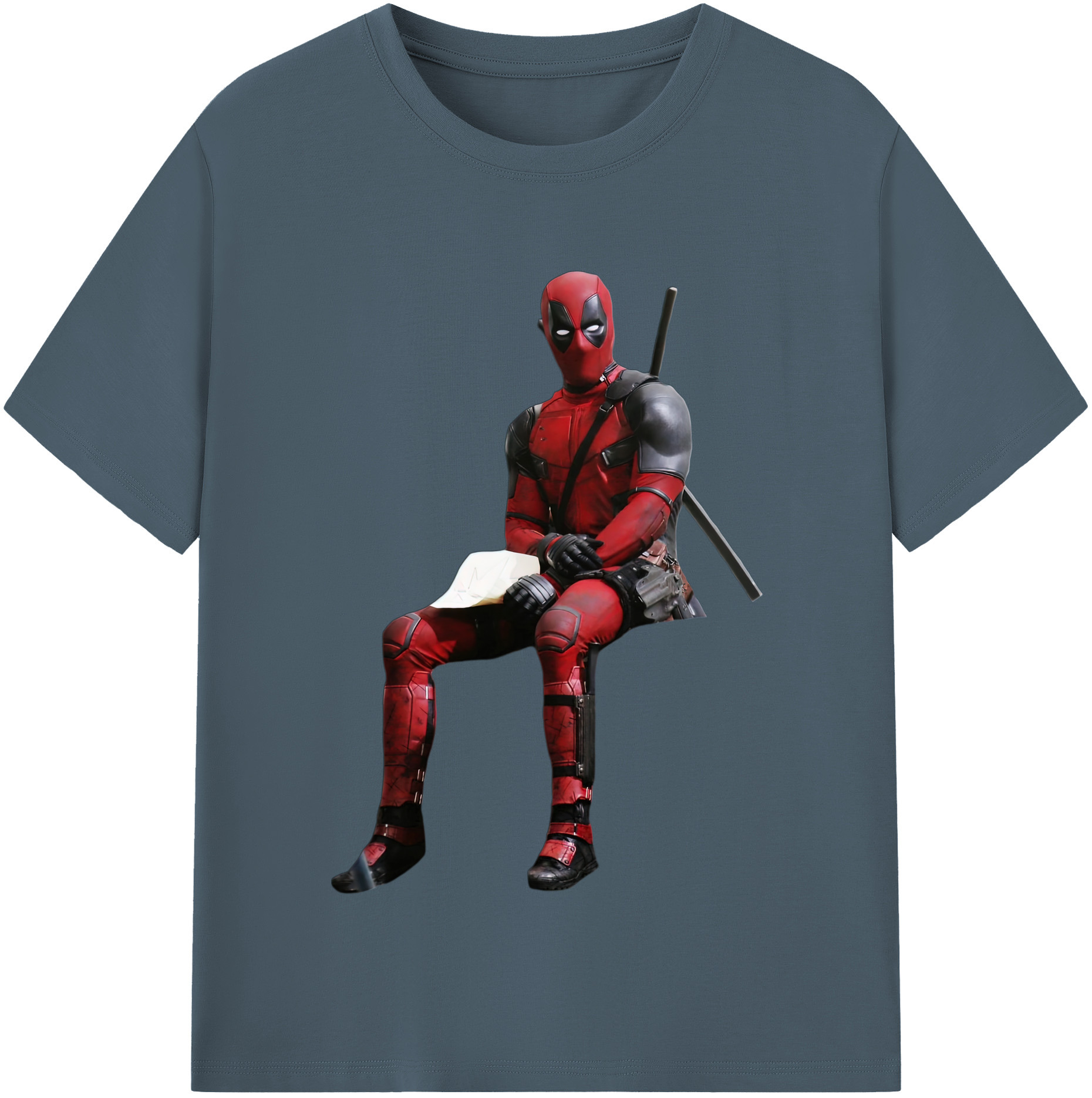 （画像用） Deadpool デッドプール 綿100％半袖Tシャツ（フロントプリント）